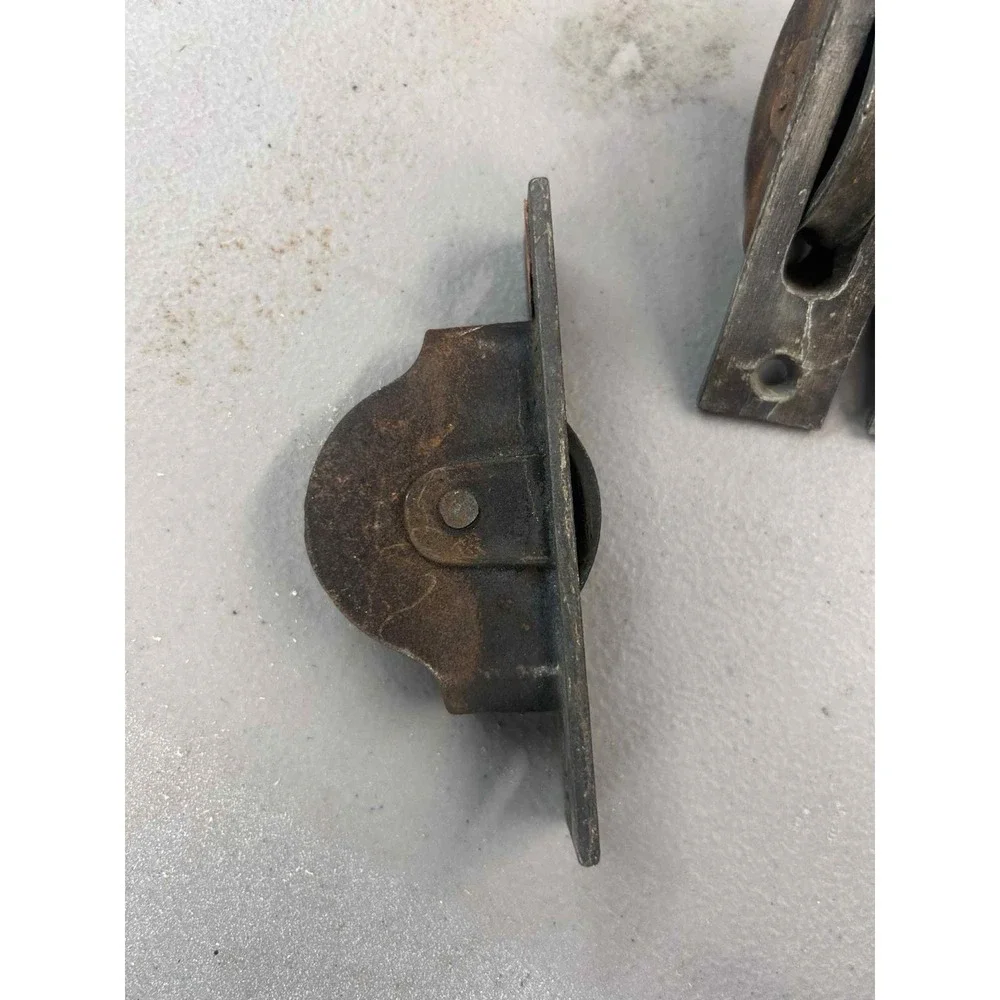Lot Of 2 vintage victorian window weight pulleys